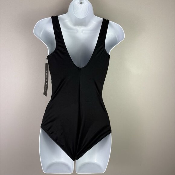 Miraclesuit One Piece Swimsuit Paillette Brio Blue Black Shaping Size 8 Slimming - Picture 8 of 8
